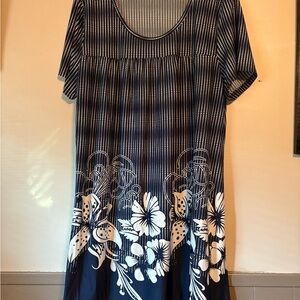 Navy Floral Women's Tunic